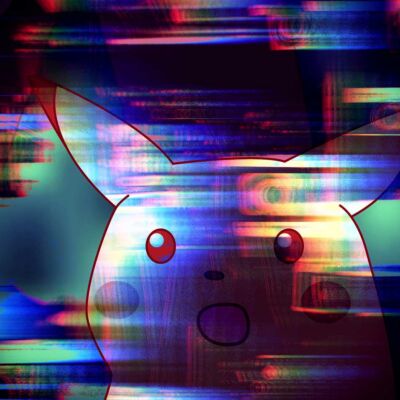 An image of a pikachu with a blurred background that is so Oooops